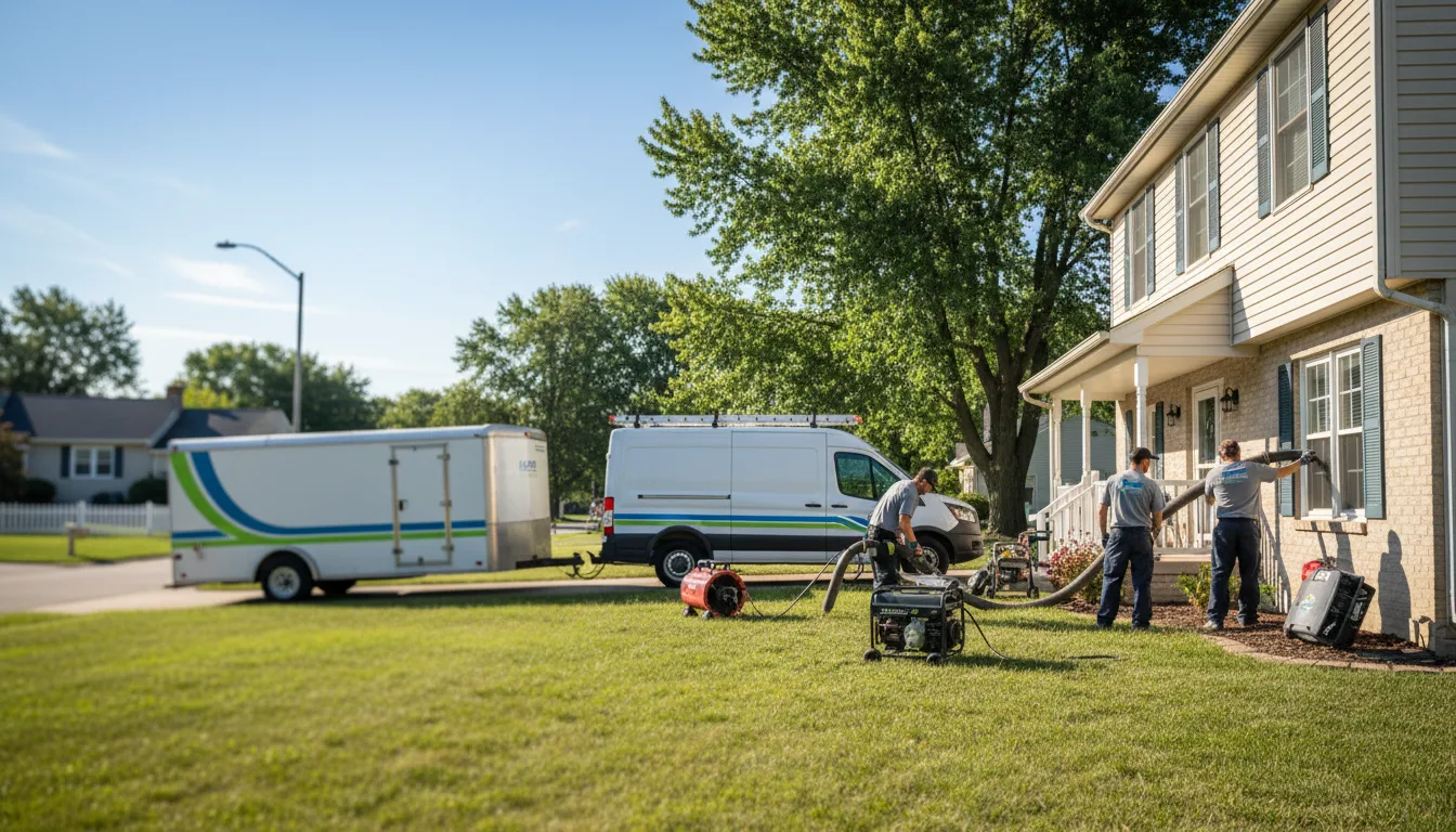 Flooded Basement Restoration And Cleanup With Repair in Omaha, IL near me